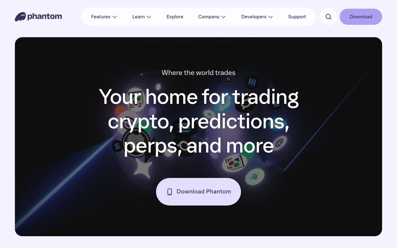 Phantom home page, 30 October 2026