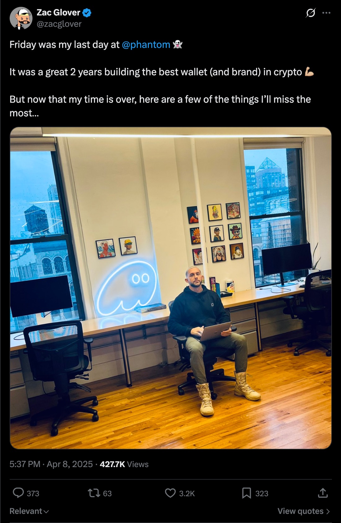 A former Phantom employee calling it the best wallet and brand in crypto